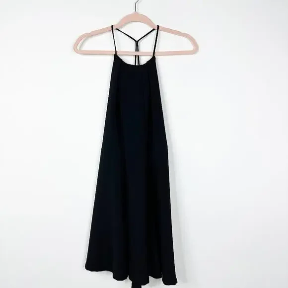 2/$30 ZARA Basic Halter Midi Slip Dress Black XS #A0667 - Picture 3 of 8